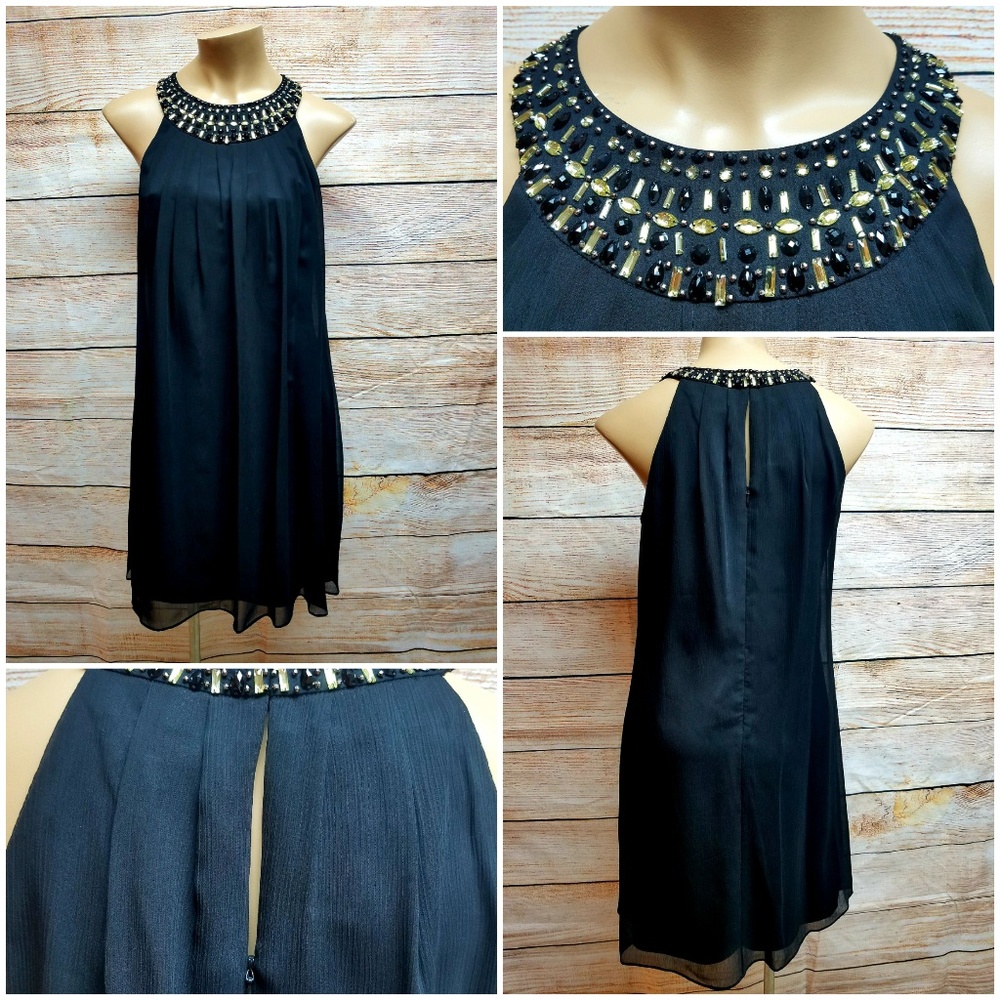 Coldwater Cleek Black Midi Dress, Size 6.